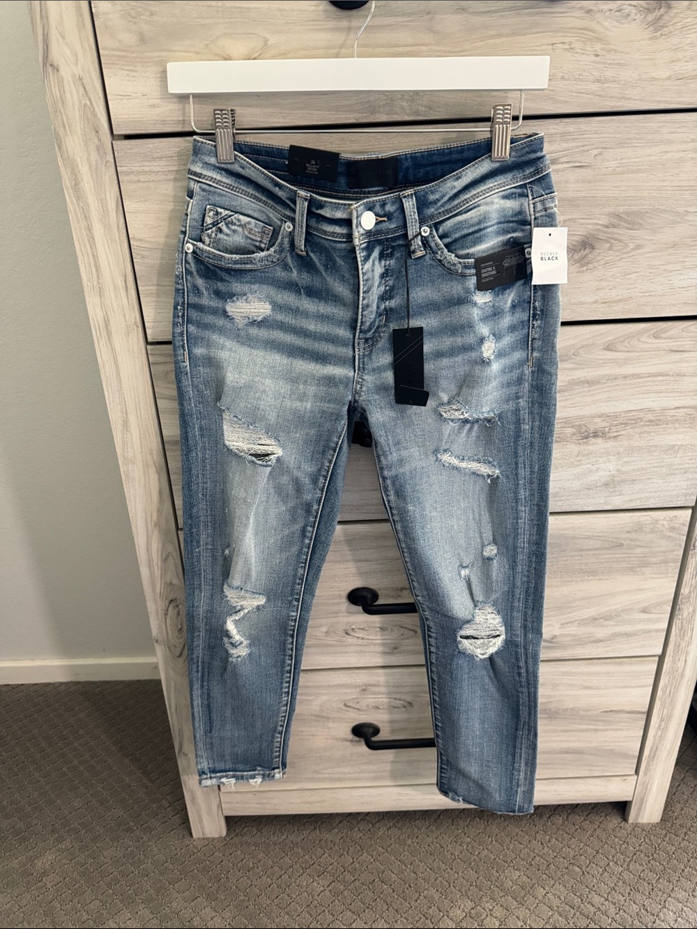 Buckle black jeans